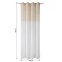 Voilage tamisant RIVEKA naturel blanc beige, 140 x 280 cm
