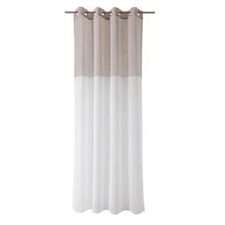 Voilage tamisant RIVEKA blanc/gris 140 x 280 cm