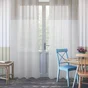 Voilage tamisant RIVEKA blanc/gris 140 x 280 cm