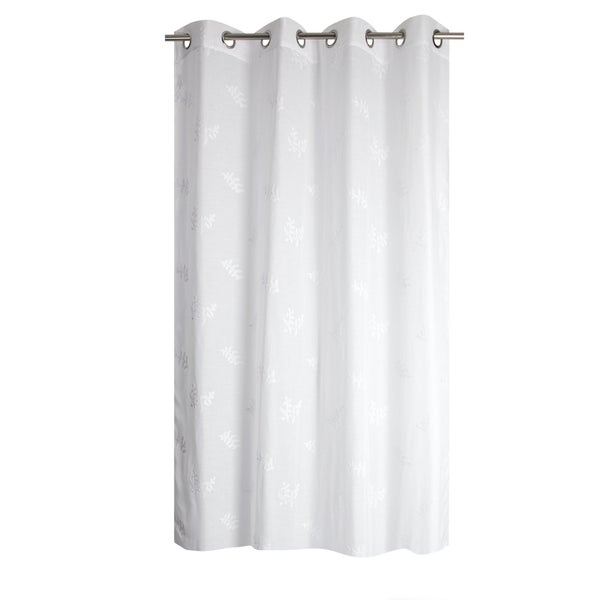 Voilage Opheline, blanc l.140 x H.280 cm INSPIRE