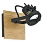 Spot technic gu10 metal noir/bois