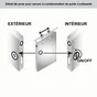 Kit de poignees porte coulissante rond zamak noir