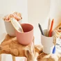 Cache-pot plastique ELHO Diam.14.125 L.14.125 x l.14.125 x H.12.936 cm blanc soi