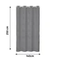 Rideau maille granit 3 140 x 250 cm gris