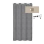 Rideau maille granit 3 140 x 250 cm gris