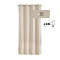 Rideau tamisant, INSPIRE Tricot, l.140 x H.250 cm,  coton beige
