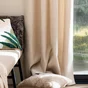 Rideau tamisant, INSPIRE Tricot, l.140 x H.250 cm,  coton beige