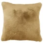 Coussin Swanny, imitation fourrure, jaune l.45 x L.45 cm INSPIRE