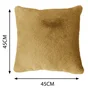 Coussin Swanny, imitation fourrure, jaune l.45 x L.45 cm INSPIRE