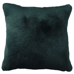 Coussin Swanny imitation fourrure, vert émeraude Emerald, 45 x 45 cm INSPIRE