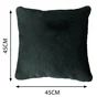 Coussin Swanny imitation fourrure, vert émeraude Emerald, 45 x 45 cm INSPIRE