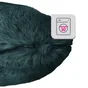 Coussin Swanny imitation fourrure, vert émeraude Emerald, 45 x 45 cm INSPIRE