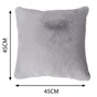 Coussin Swanny, imitation fourrure, gris l.45 x H.45 cm INSPIRE