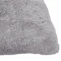 Coussin Swanny, imitation fourrure, gris l.45 x H.45 cm INSPIRE