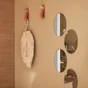 Set de 4 miroirs ovales 20x13cm