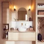 Miroir bords polis arche 80x50 cm