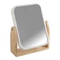 Miroir carré à poser, grossissement x2, H.19.5 x l.15 x P.5 cm, SENSEA Scandi, blanc