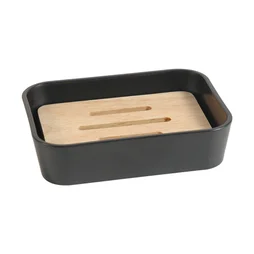 Porte-savon plastique SENSEA Scandi, noir