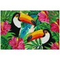Tapis coloris assortis rectangulaire, l.40 x L.60 cm Toucans