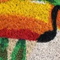 Tapis coloris assortis rectangulaire, l.40 x L.60 cm Toucans