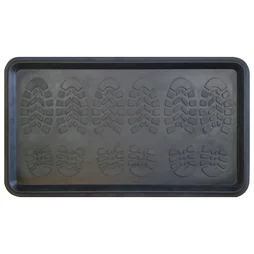 Tapis noir rectangulaire, l.40 x L.70 cm Bac à chaussures