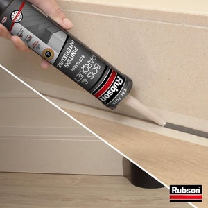 Mastic bois/parquet acrylique RUBSON gris foncé cartouche 280ml