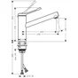 Mitigeur de cuisine noir HANSGROHE Zesis lean