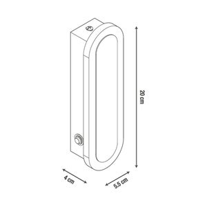 Applique, design métal blanc 770Lm INSPIRE Daba