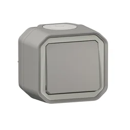 Poussoir étanche prêt à poser, LEGRAND Plexo, gris