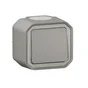 Poussoir étanche prêt à poser, LEGRAND Plexo, gris