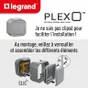 Interrupteur va-et-vient étanche prêt à poser, LEGRAND Plexo, anthracite