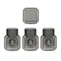 Lot de 1 interrupteur VV et 3 prises avec terre complet, LEGRAND Plexo, gris