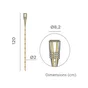 Torche solaire flamme Hiama 25 Lumen noir NEWGARDEN
