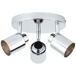 Plafonnier 3 spots Tekla, GU10, métal chrome, INSPIRE
