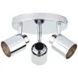 Plafonnier 3 spots Tekla, GU10, métal chrome, INSPIRE