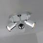 Plafonnier 3 spots Tekla, GU10, métal chrome, INSPIRE