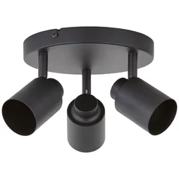 Plafonnier 3 spots Tekla, GU10, metal noir, INSPIRE