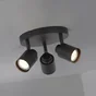 Plafonnier 3 spots Tekla, GU10, metal noir, INSPIRE