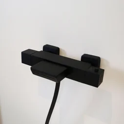 Mitigeur thermostatique de baignoire noir mat, ESSEBAGNO Encarre