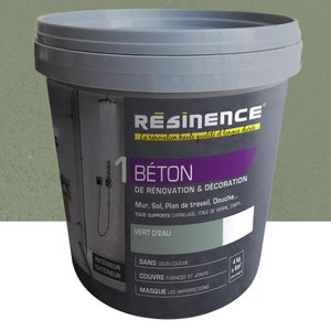 Enduit decoratif Beton RESINENCE, vert d'eau, 4 kg