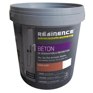 Enduit decoratif Beton RESINENCE, terre cuite, 4 kg