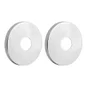 Lot de 2 rosaces basses INIZIO 20 x 27 Chromées, REGARDS INTERNATIONAL