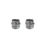 Lot de 2 raccords droits mâle 12 x 17mm chrome