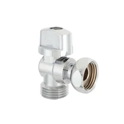 Robinet d'arrêt equerre 1/4 de tour, mâle / femelle 20 x 27 mm chrome