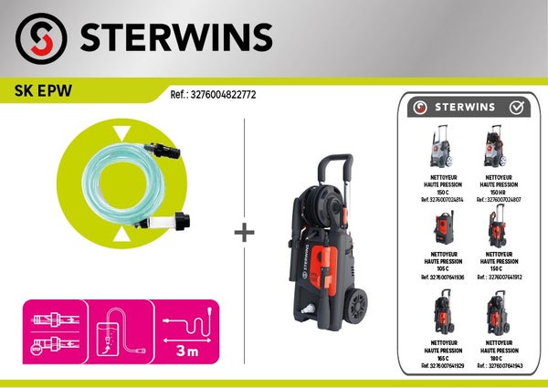 Kit d'aspiration STERWINS pour nettoyeur haute-pression