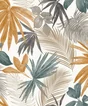 Papier peint intissé, Wild palms, jaune
