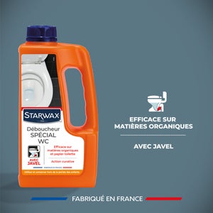 Déboucheur avec javel wc et canalisation STARWAX 1l