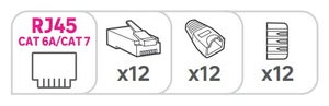 Manchon + fiches RJ45 cat6 EVO 311/12 paires
