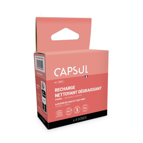 Nettoyant Dégraissant helvet capsul ecodetergent recharge 4 doses