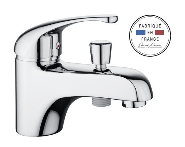 Mitigeur monotrou de baignoire chrome, EDOUARD ROUSSEAU Fira